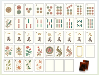 168 tuiles de mahjong en acrylique - Style américain classique, design luxueux avec sac de transport inclus