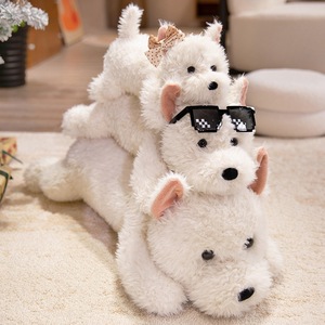 Peluche West Highland Terrier, coussin long pour câliner et dormir, adorable chiot <span class=keywords><strong>Westie</strong></span> en peluche, plusieurs tailles disponibles - Product Image 3