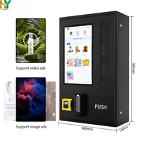 Distributeur automatique mural compact en métal, très demandé, avec écran tactile, fonctionnement 24h/24, grande capacité pour snacks et boissons