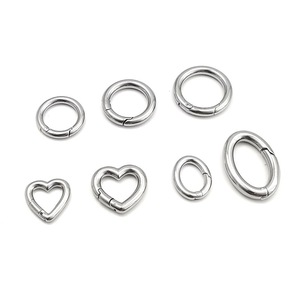 Anillo de Resorte de Acero Inoxidable, Cierre Ovalado y Redondo en Forma de Corazón, Accesorios para Bolsos de Joyería DIY - Product Image 1