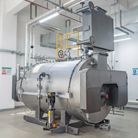 Chaudière à vapeur horizontale à gaz et mazout 2 T pour hôtels, sortie de vapeur automatique, chaudière industrielle verticale à tubes de feu basse pression CE Europe