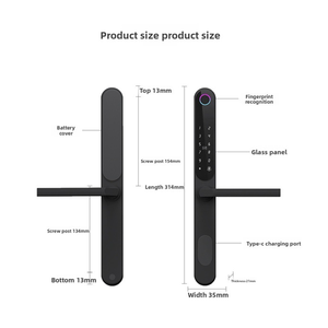 Alliage d'aluminium de haute qualité coulissante mince numérique Intelligent Tuya BLE App <span class=keywords><strong>serrure</strong></span> de <span class=keywords><strong>porte</strong></span> intelligente étanche vente chaude pour <span class=keywords><strong>porte</strong></span> en <span class=keywords><strong>verre</strong></span> - Product Image 4