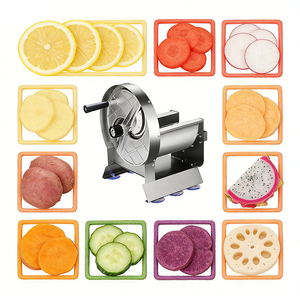 Trancheuse à pommes <span class=keywords><strong>de</strong></span> terre robuste en acier inoxydable pour barbecue et steakhouse - Solution à propulsion automatique par ressort - Product Image 1