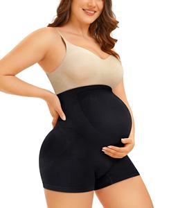 Bragas de maternidad sin costuras de cintura alta, ropa interior transpirable con soporte para el vientre para mujeres de talla grande durante el embarazo - Product Image 3