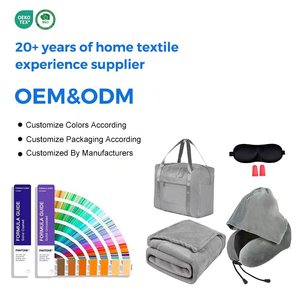 Almohada de Viaje <span class=keywords><strong>Cervical</strong></span> Personalizada al por Mayor, Juego de Almohada y <span class=keywords><strong>Manta</strong></span> de Viaje con Bolsa Portátil, Ligera, para las Cuatro Estaciones - Product Image 1