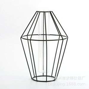 Seeking Excellence Glass Test Tube Vase Hydroponic Container For Flower Green Plant Desktop Use Geometric Shape - Product Image 2