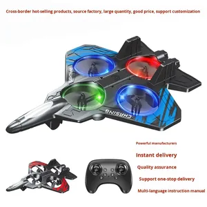 Offre Spéciale Avion de Chasse RC en Mousse EPT 2.4G 4 Canaux avec Lumières LED et Maintien d'Altitude, Facile <span class=keywords><strong>à</strong></span> Piloter, Télécommandé, Idéal comme Cadeau - Product Image 5
