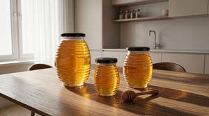 Envase de Vidrio Transparente Hecho <span class=keywords><strong>en</strong></span> China de 100 ml, 250 ml, 500 ml, 1000 ml con Tapa de Rosca, Frasco de Vidrio para Miel de Grado Alimenticio, Botella de Vidrio para Mermelada - Product Image 4