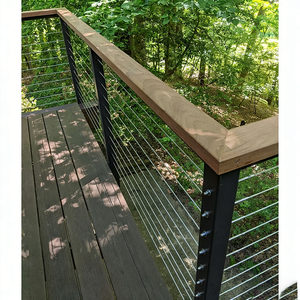 Système de garde-corps <span class=keywords><strong>en</strong></span> câble noir <span class=keywords><strong>en</strong></span> aluminium/acier inoxydable, <span class=keywords><strong>kit</strong></span> de balustrade <span class=keywords><strong>en</strong></span> câble métallique avec poteaux, quincaillerie extérieure pour escaliers, terrasses et balcons - Product Image 6