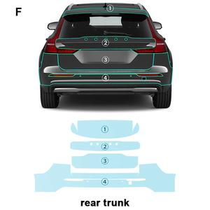 Para Volvo V60 <span class=keywords><strong>Inscription</strong></span> R Design, Cada Parte de la Película Protectora de TPU PPF Precortada, Película Transparente Autorreparable Antiarañazos - Product Image 6