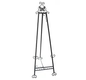 Metal Easel Wrought Iron Floor Stand for Display Board, Artwork, Mirror, Framed Pictures