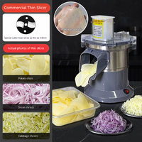 Mond.uk Commerciële Elektrische Groentehakker 3-in-1 Voedselverwerker 9cm Grote Invoeropening 200W Koperen DC Motor RVS Machine