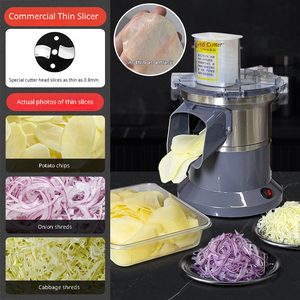 Mond.uk Cortadora de Verduras Eléctrica Comercial 3 en 1, Procesador de Alimentos con Tolva Grande de 9 cm, Motor de CC de Cobre de 200W, Máquina de Cortar en Cubos - Product Image 6