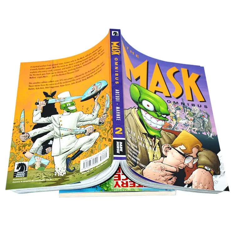 Customized Softcover Books Perfect Bound Full Color Comic Book Printing Factory Printer in China