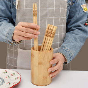 Juego de palillos de bambú, 10 pares, 24 cm, en caja, para uso doméstico - Product Image 2