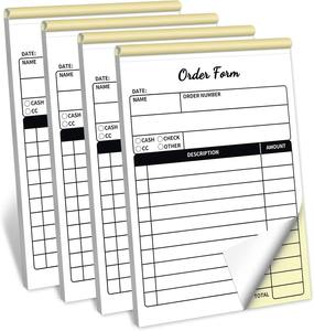 Twee-delige zelfkopieerbare factuurboekjes, bestelformulieren, zelfkopieerbare verkoopfactuurboekjes, geschikt voor kleine bedrijven. - Product Image 1