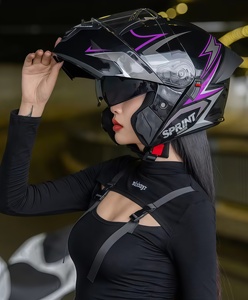 最高の中国製ABS 3C <span class=keywords><strong>DOT</strong></span>規格適合ヘルメット メンズ オートバイ モジュラー ヘルメット フリップアップヘルメット - Product Image 6