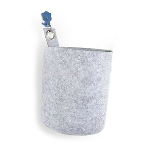 Caja de Almacenamiento de Fieltro de Poliéster Multifuncional, Portátil y Sostenible, Estilo Americano, Personalizada, con Tapa Redonda, Organizadores de Cajones, Bandejas, Cestas - Product Image 4