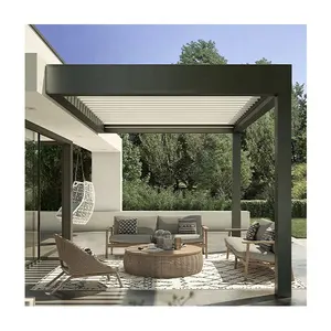 Hochwertige wasserdichte Lamellendachsystem-Kits Outdoor Gazebo Garden Bio klimatische Aluminium-Pergola Leicht zu montieren