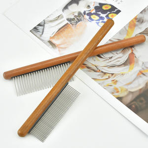 Accesorios Duraderos para Mascotas, Herramienta de Aseo de Acero Inoxidable y Madera, Peine para Pulgas y Cepillo para Eliminar Pelo, Herramienta de Limpieza para Perros y Gatos - Product Image 6