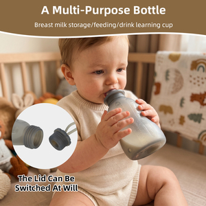 Bolsas Reutilizables de Silicona para Almacenamiento de <span class=keywords><strong>Leche</strong></span> <span class=keywords><strong>Materna</strong></span> y Alimentos para Bebés de 150ml y 250ml, Set de Biberones para Congelador - Product Image 2