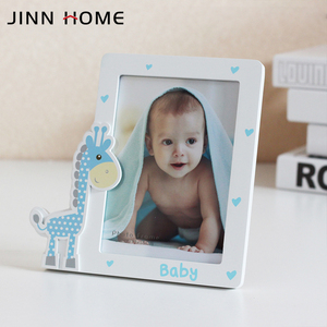 Jinnhome nuova moda giraffa design blu in legno 5*7 dimensioni eco-friendly telaio per bambino - Product Image 2
