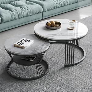 Produits en gros, <span class=keywords><strong>table</strong></span> basse <span class=keywords><strong>de</strong></span> luxe nordique <span class=keywords><strong>ronde</strong></span> moderne en pierre, plateau en dalle, ensemble <span class=keywords><strong>de</strong></span> tables basses dorées pour le salon, maison - Product Image 4