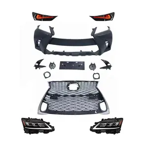 Bodykit Facelift Set Bumper Depan Kisi untuk Lexus GS GS250 2012-2015 untuk Kit Bodi Gaya Olahraga dengan Lampu Depan 3 MATA