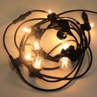 Éclairage décoratif extérieur étanche IP65, guirlande lumineuse avec douilles E27, câble en caoutchouc, guirlande lumineuse pour jardin