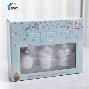 Los niños de Kindergarten de diy muñeca pintada yeso graffiti juguete hecho a mano de pintura arte de la cerámica - Product Image 3