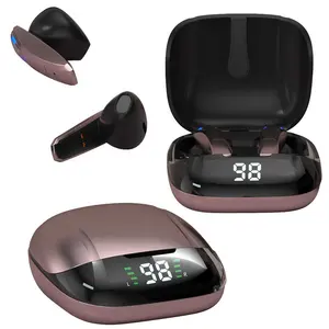 Fone de ouvido e68 tws, wireless, com display de led, 5.0, para esportes, para corrida, com microfone