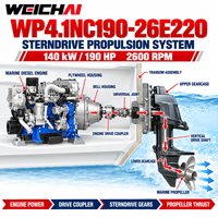 Moteur diesel marin haute vitesse Weichai WP4.1N Série 88kw -140kw WP4.1NC190-26E220 pour yacht avec certificat IMO