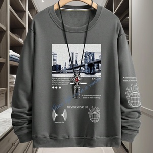 Factory Custom Men's Regular Fit Solid Colour Neck Sweatshirt Long Sleeve Pullover <strong>Hood</strong> Winter Embroidered Technique <strong>Fleece</strong> - Product Image 2