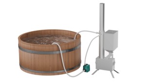 Chauffage extérieur à granulés de bois Poêle à granulés en acier durable pour bains à remous et piscines - Product Image 2