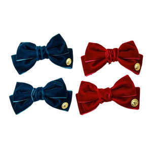 Haute qualité nouveau noël arc pinces à cheveux pour filles métal charme décoré velours cheveux Barrette pince noël cheveux accessoires - Product Image 1