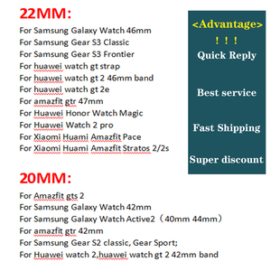 Correa de nailon tejida para reloj Amazfit Band 22mm 20mm correa de reloj correa de nailon para Samsung <span class=keywords><strong>Galaxy</strong></span> <span class=keywords><strong>Watch</strong></span> 3 4 <span class=keywords><strong>5</strong></span> <span class=keywords><strong>Pro</strong></span> <span class=keywords><strong>46mm</strong></span> - Product Image 6