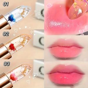Tinte Labial Personalizado que Cambia de Color con la Temperatura, Brillo Labial Transparente con Pétalos, Hidratante, de Larga Duración, Resistente al Agua, Venta al Por Mayor OEM - Product Image 3