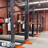 Système de stationnement vertical à empilage de voitures à 4 poteaux hydrauliques