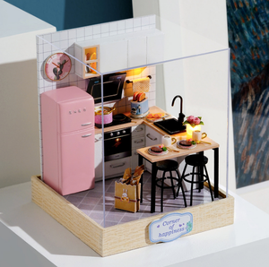 บ้านตุ๊กตาไม้ DIY พร้อมเฟอร์นิเจอร์,ของเล่นประกอบบ้านตุ๊กตาจำลองหรูหราสำหรับเด็กของขวัญสำหรับเด็กผู้หญิง - Product Image 6
