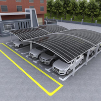 Elegante Cochera de Aluminio para Automóvil, Diseño Moderno, Cubierta Impermeable con Techo de Policarbonato Anti-UV