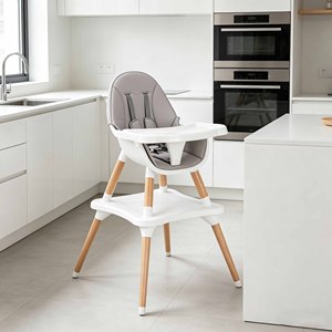 Silla de Comedor Moderna de Madera para Bebés, Silla Alta Convertible para Niños Pequeños, Segura, Duradera y Ecológica, para Escuela, Hotel y Cocina - Product Image 4
