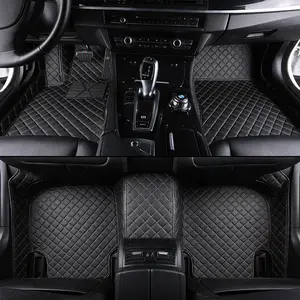 Factory best price custom logo accepted PVC rugged leather Luxury style car floor mats