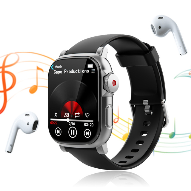 [Foreign Trade Edition] Factory Wholesale Square MP3/MP4 Sports Watch Multi-function Player for Color Screen External