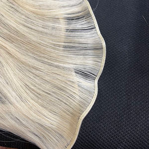 Extensiones de cabello de trama de genio invisible fino ruso Trama de genio de cabello humano dibujado Doble - Product Image 1