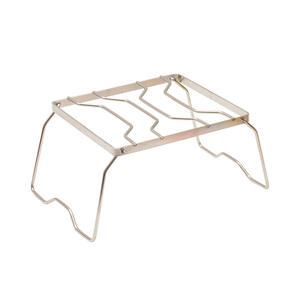 ที่วางเตาสแตนเลสแบบพกพา 265x245x15 มม. ตะแกรงย่างแบบพับได้สำหรับตั้งแคมป์กลางแจ้ง รองรับหม้อบาร์บีคิว - Product Image 1