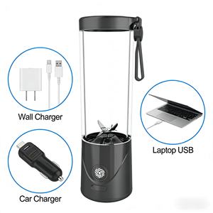 Wholesale Blender Factory Kitchen Appliances 550ml USB Cordless Electric Portable Mixer Push <b>Button</b> Control Ice Crush - Product Image 3