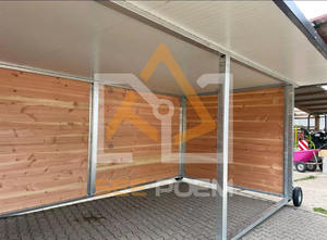 Écurie à chevaux économique et facile à installer, structure galvanisée pour l'extérieur, boxes à chevaux mobiles, abri pour chevaux avec toit - Product Image 3