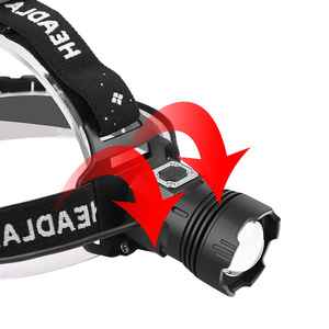 Lampe frontale LED XHP99, 5200 mAh, rechargeable par USB, batterie intégrée, zoom télescopique, lumière blanche, utilisation en extérieur - Product Image 3