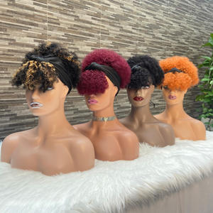 Afro Wave Pixie Cut Peluca rizada Natural Brasileño 150% Densidad COLORES naturales Peluca <span class=keywords><strong>de</strong></span> cabello humano hecha a máquina Banda para el cabello <span class=keywords><strong>de</strong></span> seda helada - Product Image 1