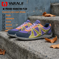 Chaussures de course respirantes à tige basse pour hommes, directement de l'usine, baskets athlétiques légères en maille à semelle épaisse multicolores